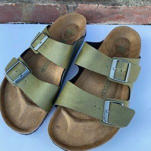Birkenstock Arizona 40 Olive Green Vegan Sandal